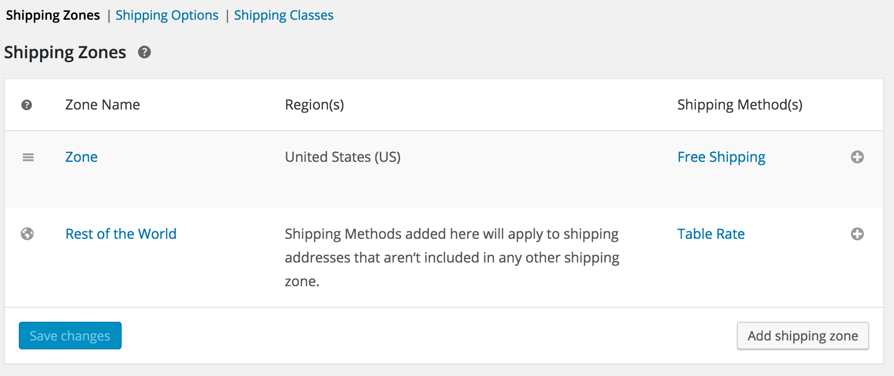 WooCommerce  Table Rate Shipping
