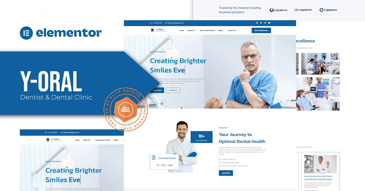 Y-Oral – Dentist & Dental Clinic Elementor Template Kit