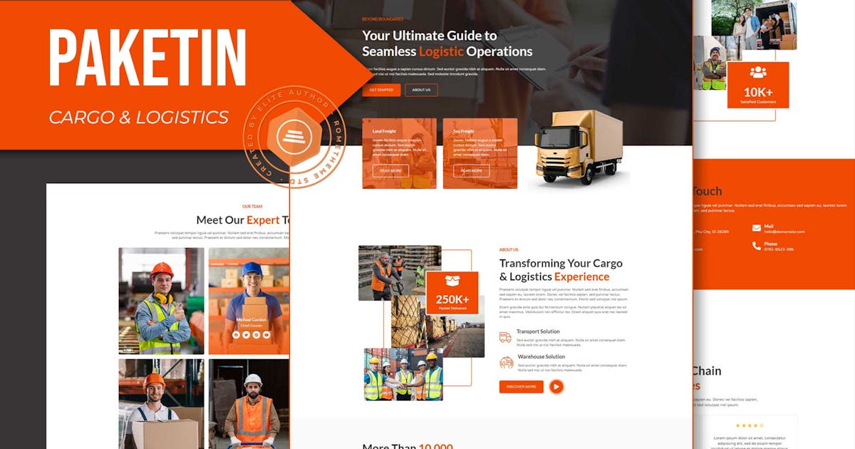 Paketin – Cargo and Logistics Elementor Template Kit