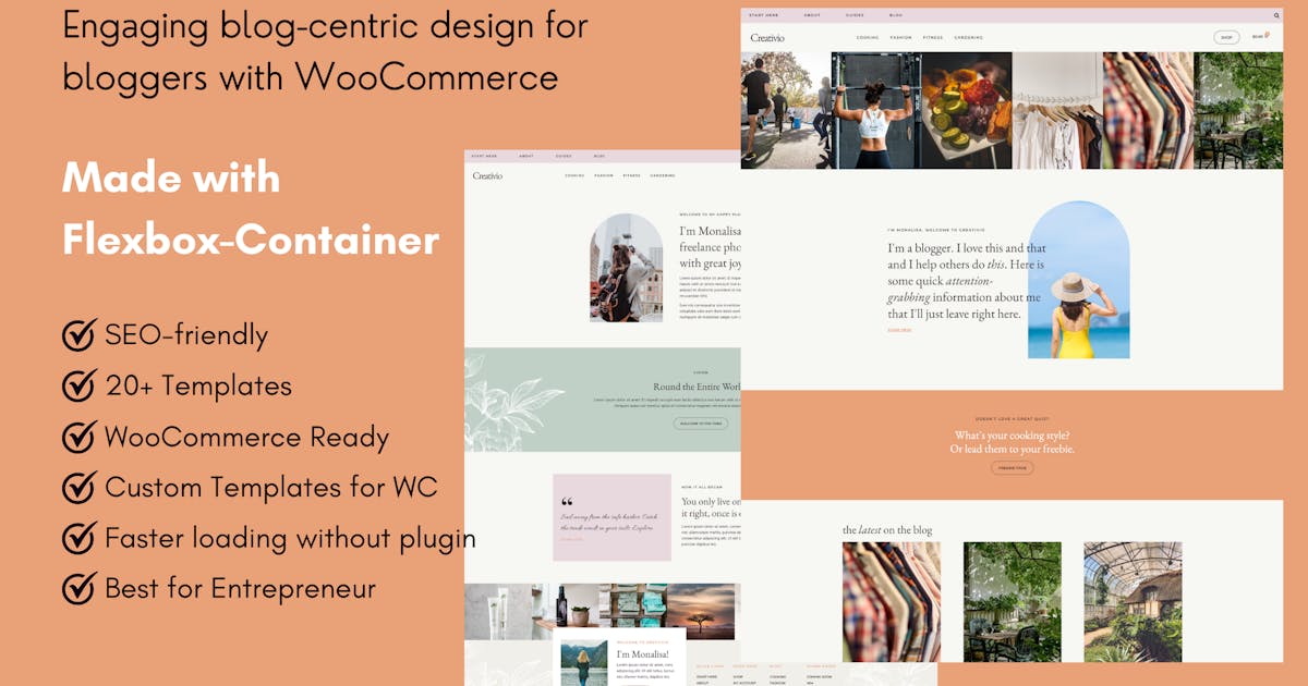 Creativio – Blogger Entrepreneurs Elementor Template Kit