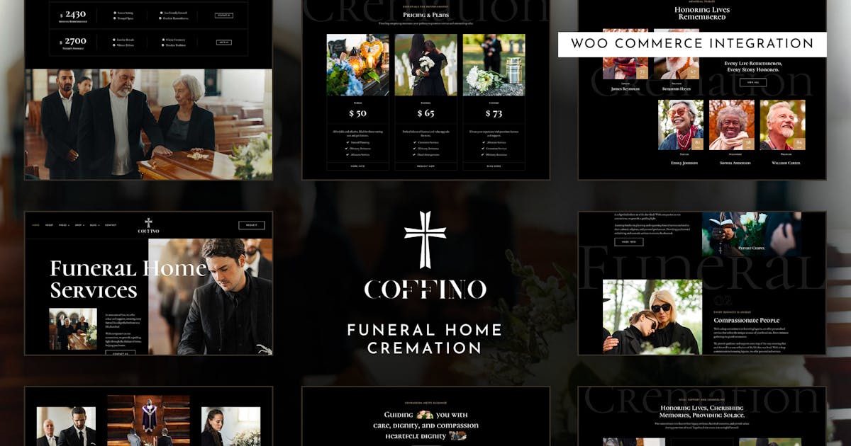 Coffino – Funeral Home Services Elementor Template Kit