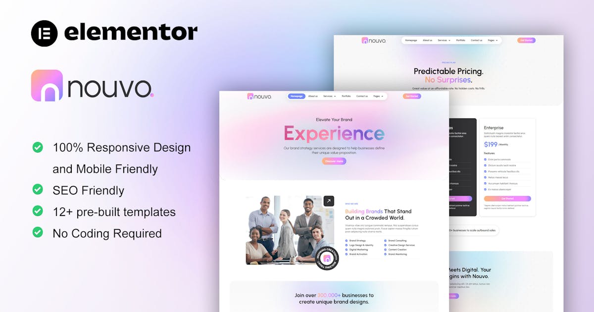 Nouvo – Branding Agency Elementor Pro Template Kit