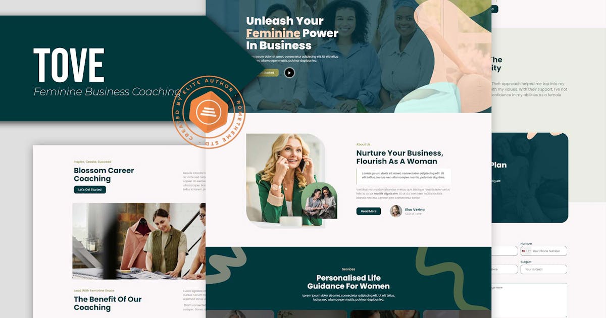 Tove – Feminine Business Coaching Elementor Template Kit