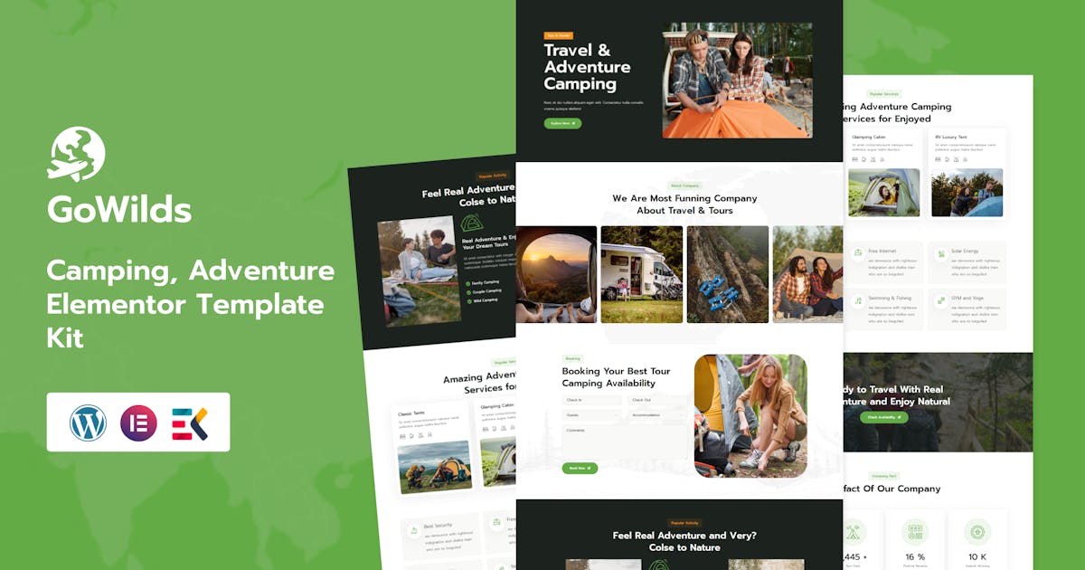 Gowilds – Travel & Tour Booking Elementor Template Kit