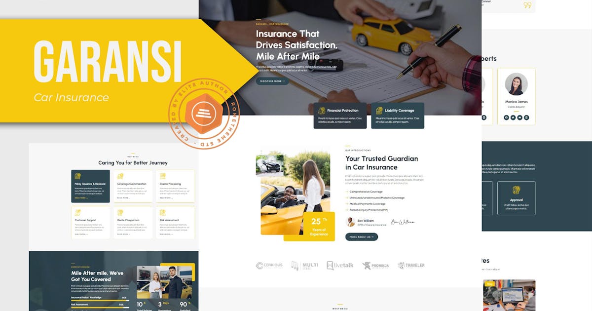 Garansi – Car Insurance Elementor Template Kit