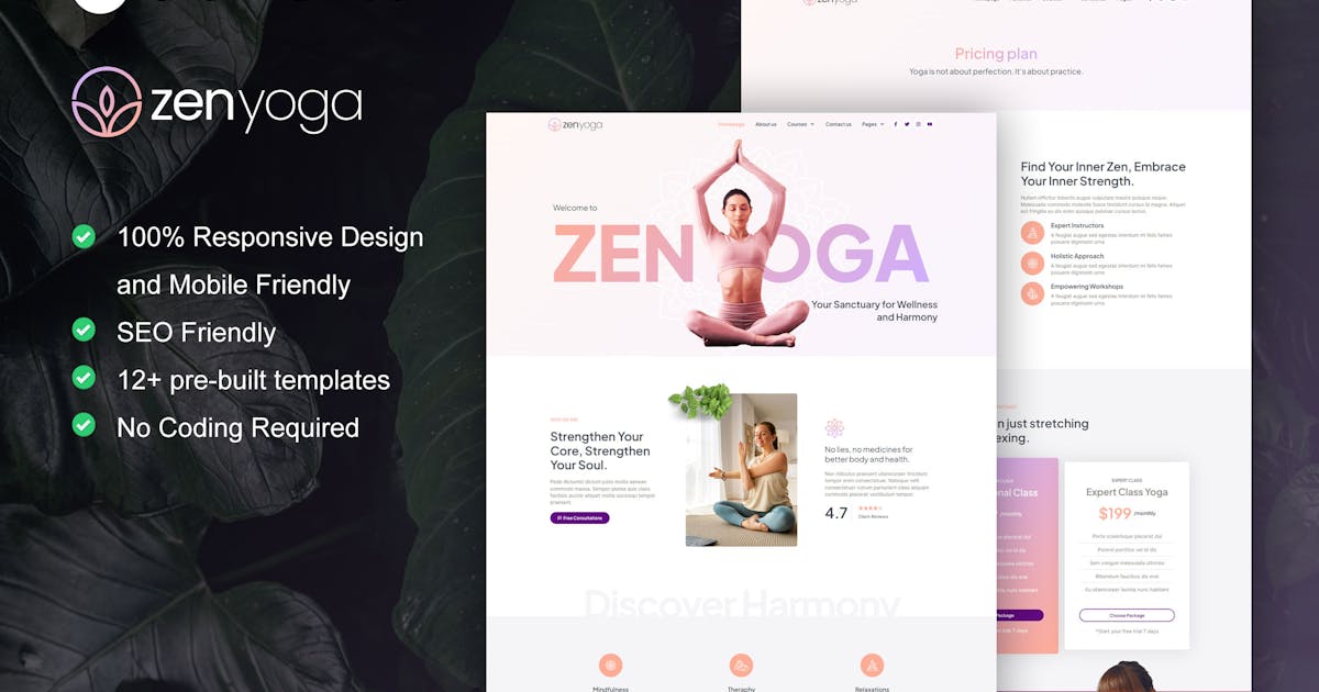 Zenyoga – Yoga & Meditation Elementor Template Kit