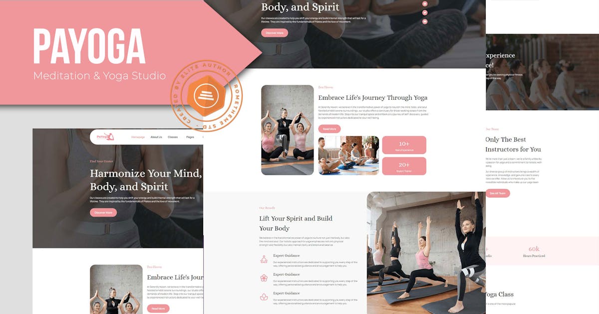 PaYoga – Meditation & Yoga Studio Template Kit