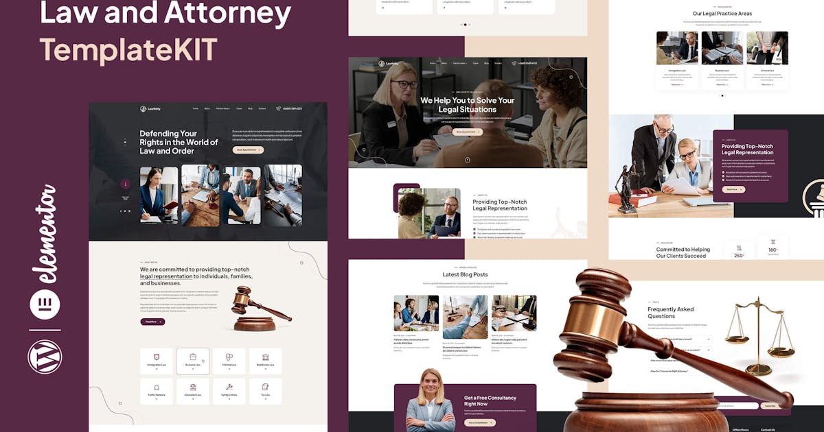 Lawfinity – Law & Attorney Elementor Template Kit