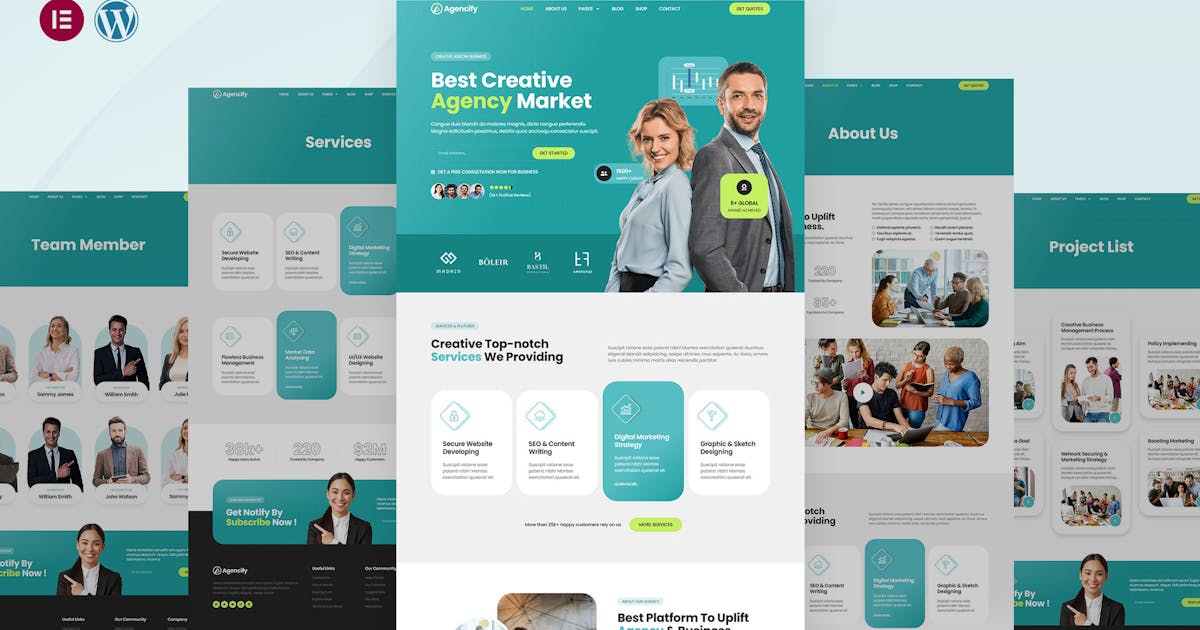 Agencify – Creative Agency Elementor Pro Template Kit