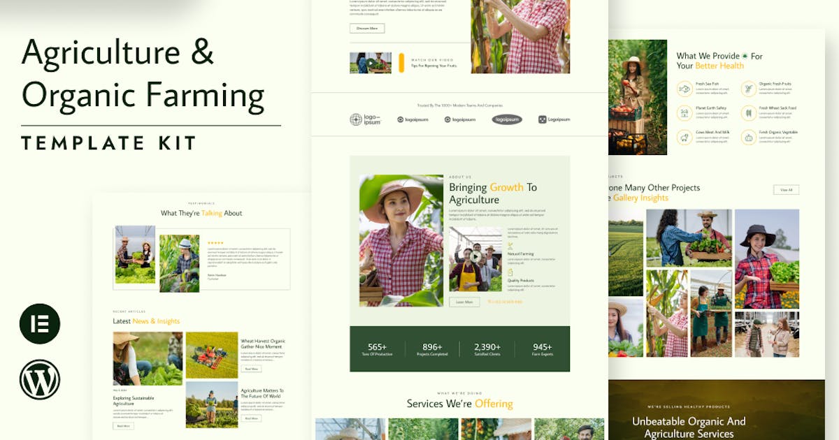 AgroAlchem – Agriculture Organic Farming Elementor Pro Template Kit