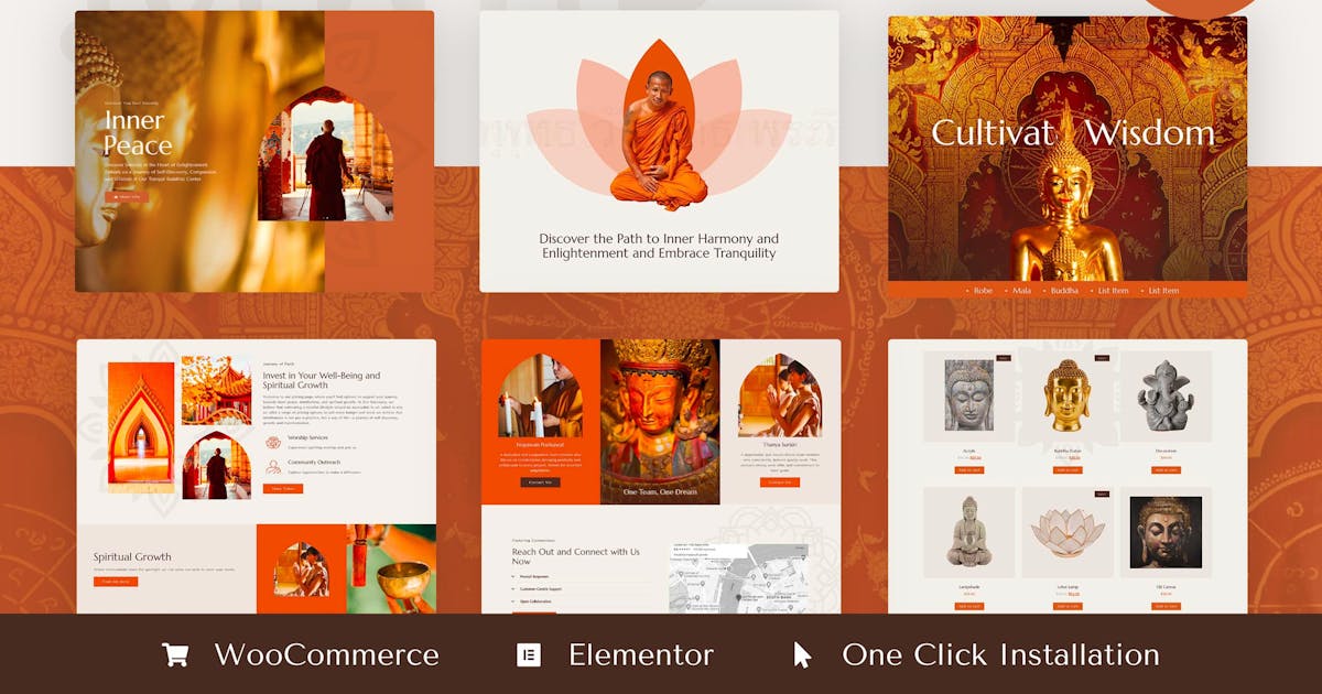 Monkki – Oriental Buddhist Temple Elementor Pro Template Kit