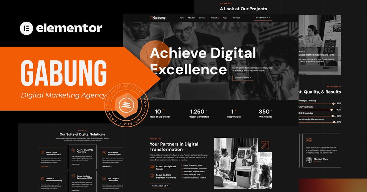 Gabung – Digital Marketing Agency Elementor Template Kit