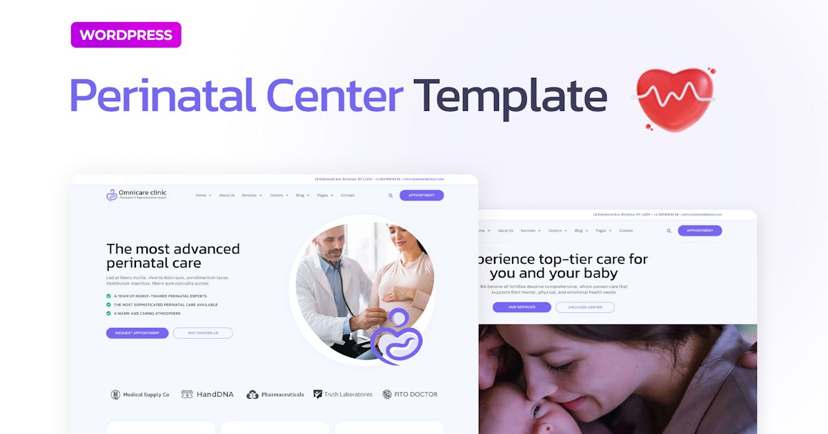 Omnicare – Perinatal & Reproductive Health Clinic Elementor Template Kit