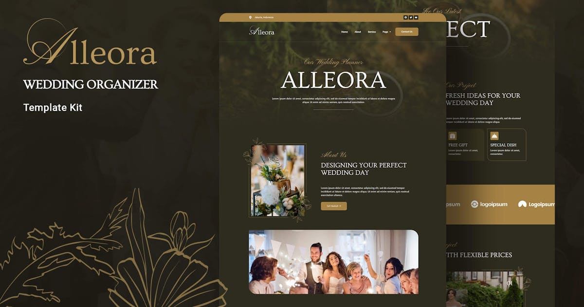 Alleora – Wedding Organizer Elementor Template Kit