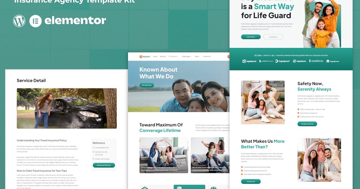 Insurre – Insurance Agency Elementor Template Kit