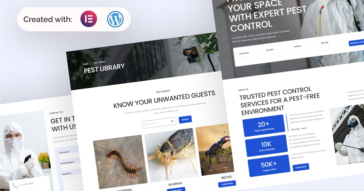 Pestspark – Pest Control Service Elementor Template Kit