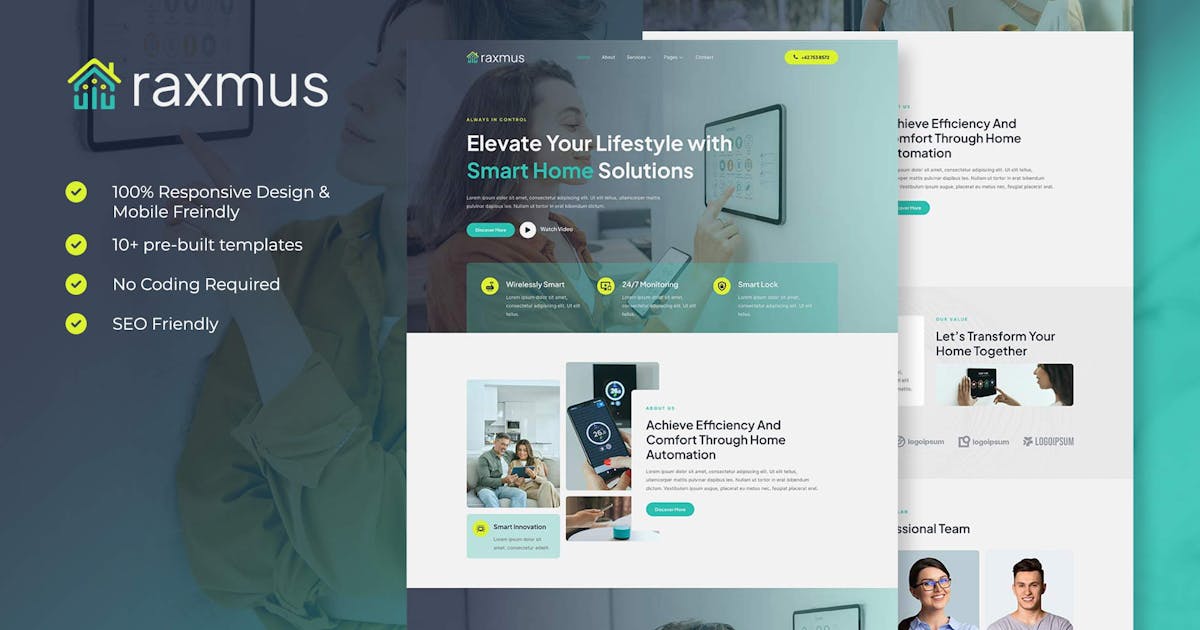 Raxmus – Smart Home Automation Elementor Template Kit