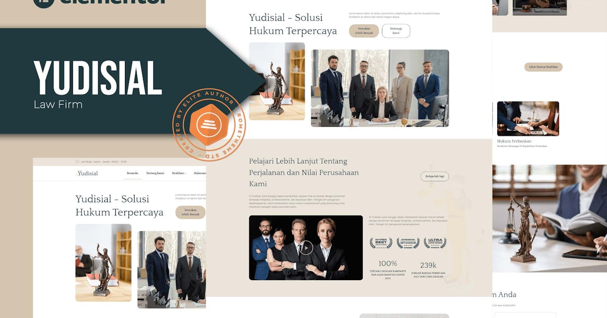 Yudisial – Law Firm Elementor Template Kit