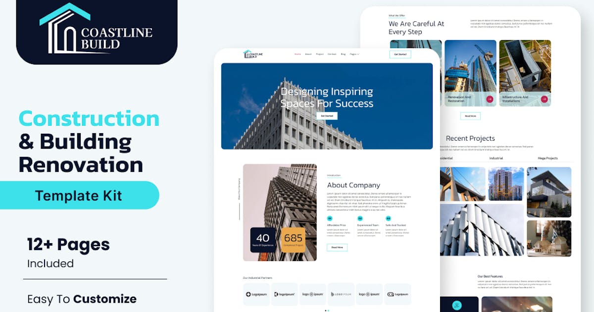 CoastLine Build – Construction & Building Renovation Elementor Template Kit