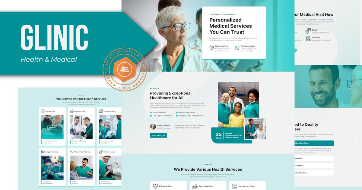 Glinic – Health & Medical Elementor Template Kit