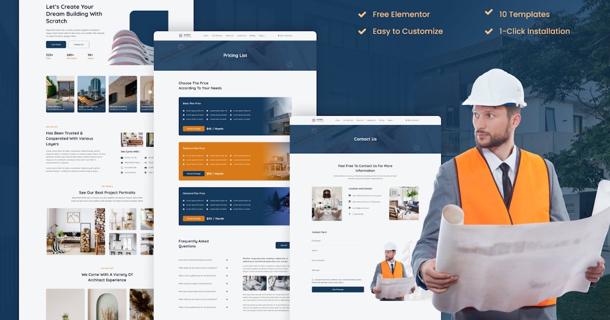 Scratch – Architecture Company Elementor Template Kit