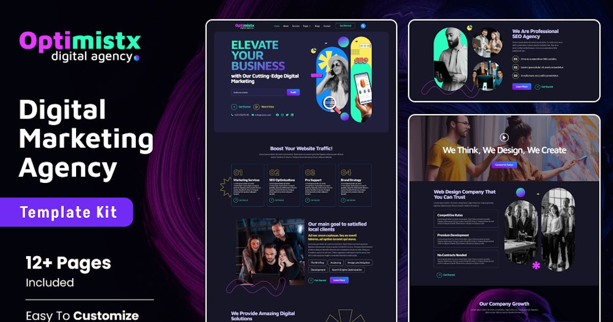 Optimistx – SEO & Digital Agency Elementor Template Kit