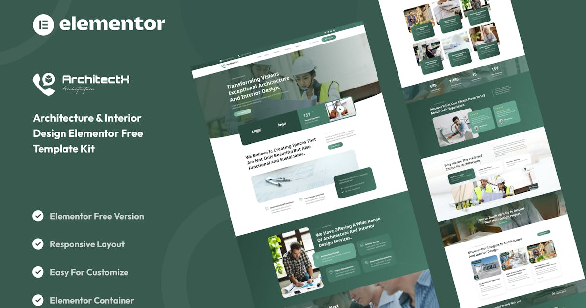 Architectx – Architecture & Interior Design Services Elementor Template Kit