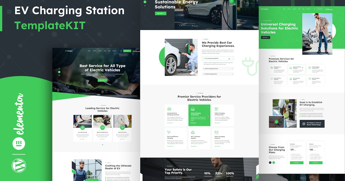 Energox – EV Charging Station Elementor Template Kit