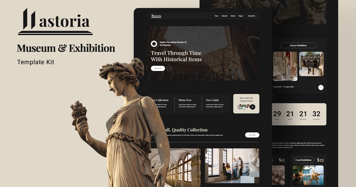 Lastoria – Museum & Exhibition Elementor Template Kit