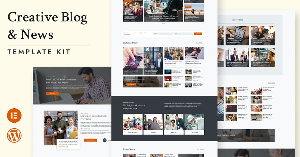 Linqbuzz – Blog & Magazine Elementor Pro Template Kit