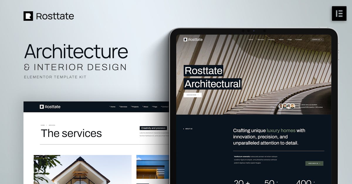 Rosttate – Architecture & Interior Design Elementor Template Kit