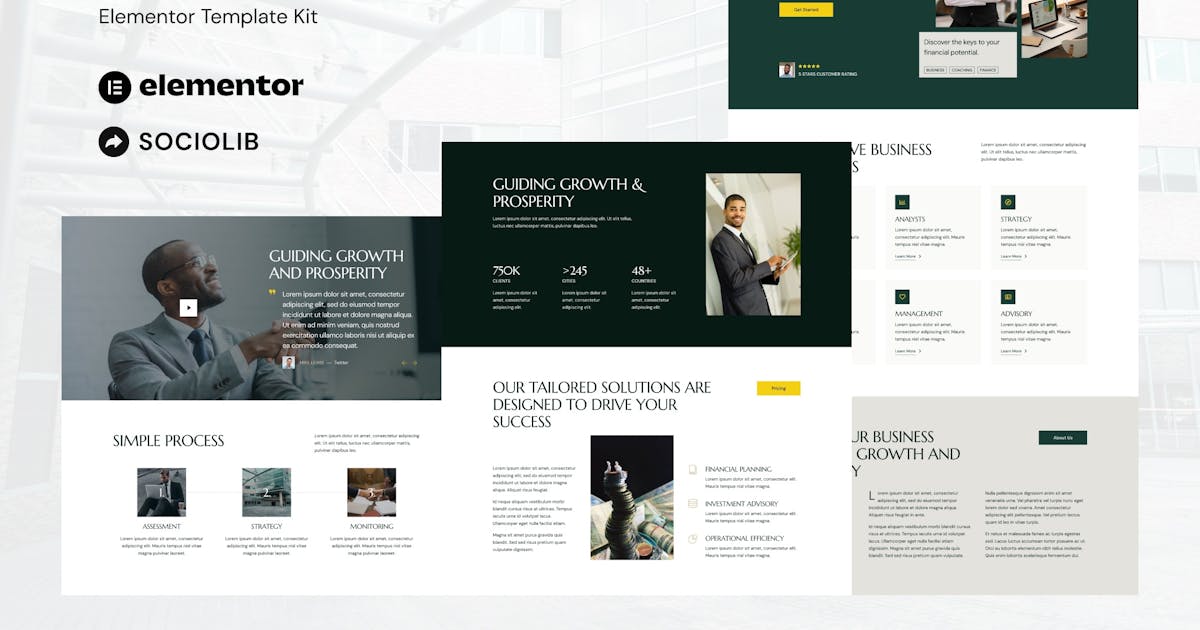 Bizzy – Business & Finance Consulting Company Elementor Template Kit