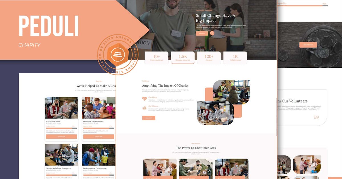 Peduli – Charity Elementor Template Kit