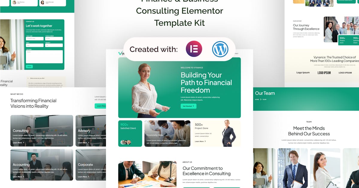 Vynance – Finance & Business Consulting Elementor Template Kit