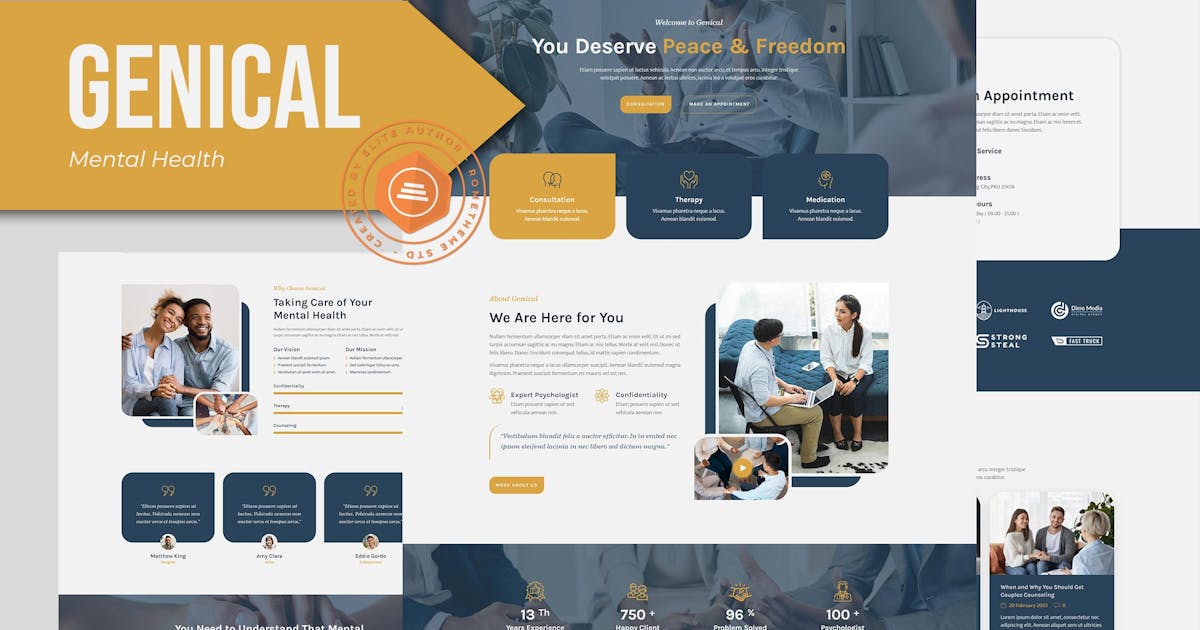 Genical – Mental Health & Therapy Elementor Template Kit