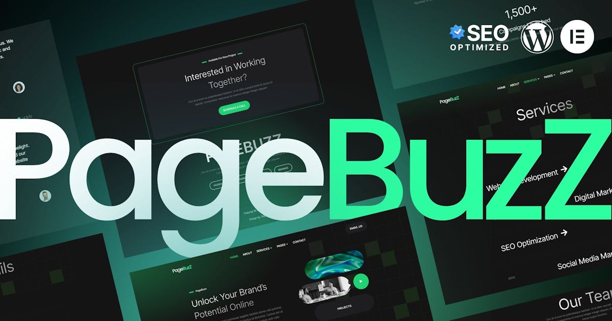 PageBuzz – Digital Agency Elementor Template Kit