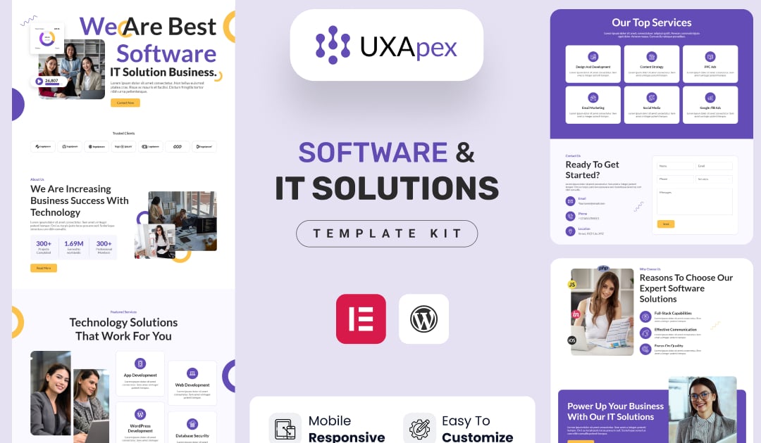 UXApex - IT Solutions & Services Company Elementor Template Kit