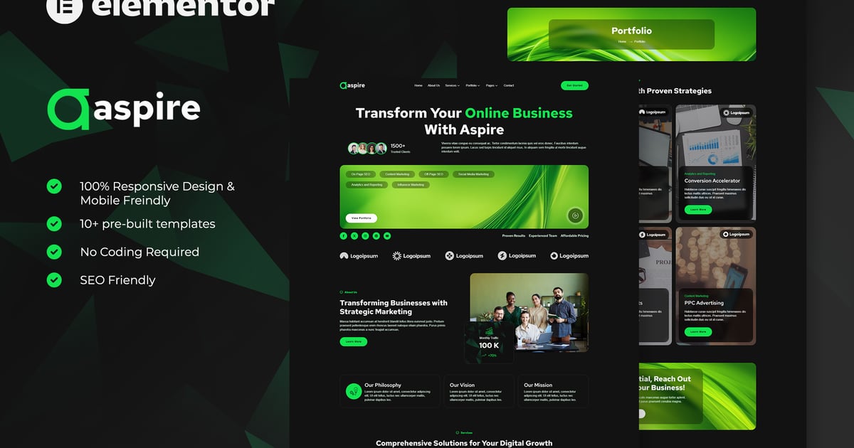 Aspire – SEO & Digital Marketing Elementor Template Kit