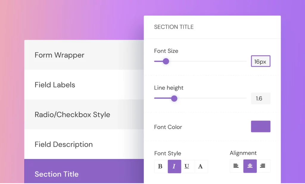 Everest Forms  Style Customizer