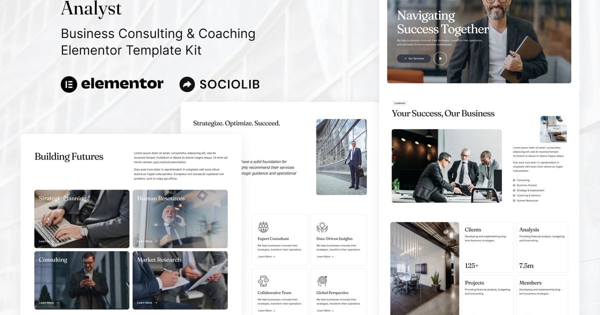 Analyst – Business Consulting & Coaching Elementor Template Kit
