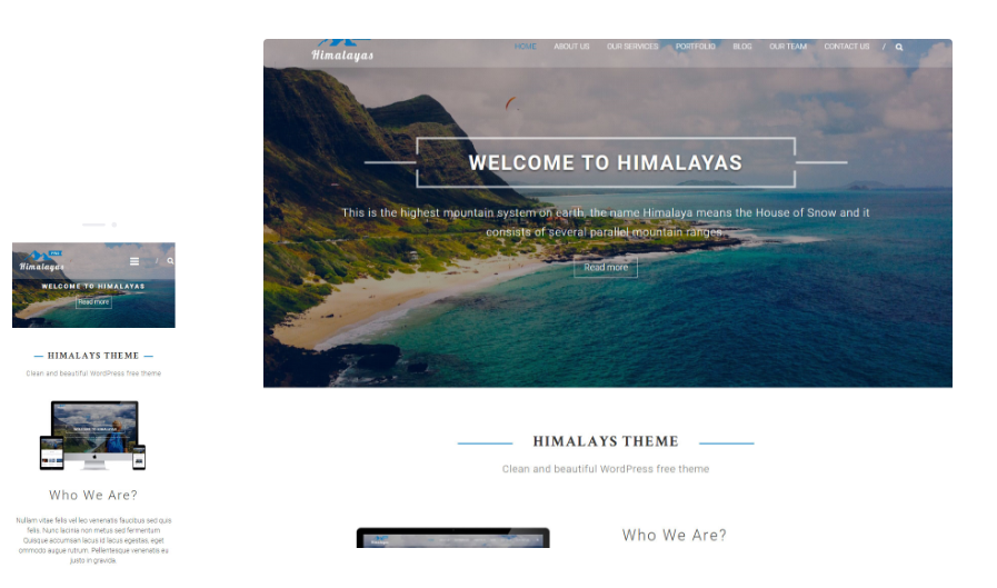 ThemeGrill Himalayas Pro – One Page WordPress Theme