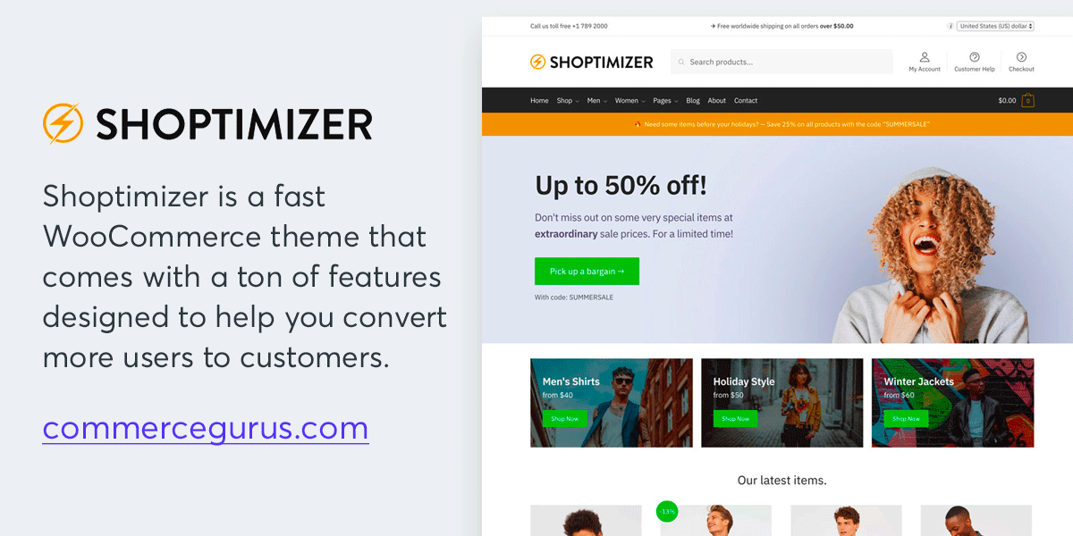 Shoptimizer – The Fastest WooCommerce Theme