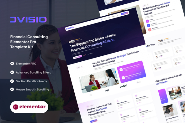 Download Advisio – Financial Consulting Elementor Pro Template Kit