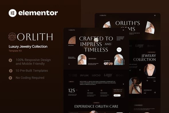 Download Orlith – Luxury Jewelry Collection Elementor Template Kit