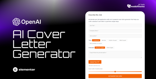 Télécharger AI Cover Letter Generator for WordPress