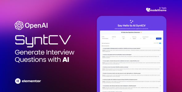 Télécharger SyntCV: AI Interview Questions Generator
