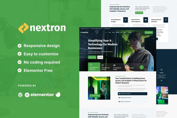 Download Nextron – Tech Company Elementor Template Kit