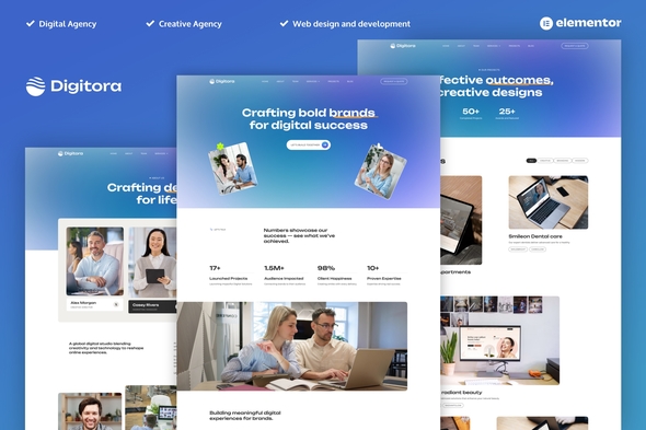 Download Digitora – Digital Agency Elementor Pro Template Kit