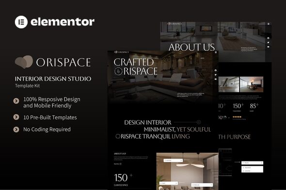 Download Orispace – Interior Design Studio Elementor Template Kit