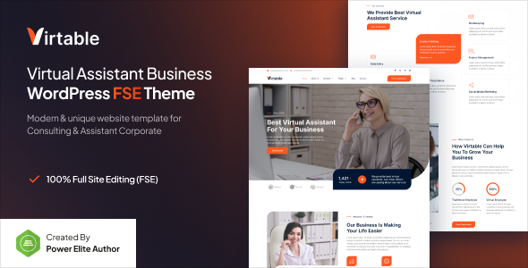 Download Virtable – Virtual Assistant Business FSE WordPress Theme